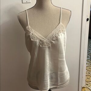 Vintage Satin Lace Camisole Creamy Ivory MEDIUM